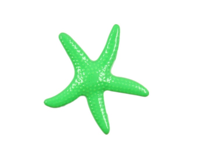 Seastar Metal Buttons - Green Seastar Metal Shank Buttons - 19mm - 3/4 inch - 3 pcs
