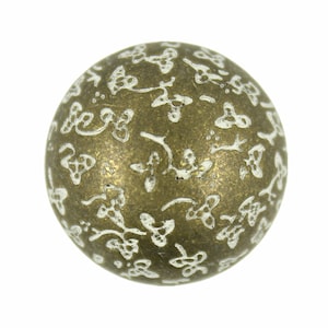 Metal Buttons - Grass Field Domed Brass Patina Metal Shank Buttons - 18mm - 11/16 inch - 6 pcs