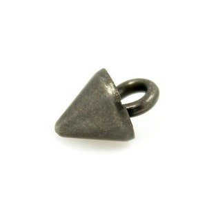 Metal Buttons - Cone Metal Shank Buttons in Gray Silver Color - 6mm - 7/32 inch - 6 pcs