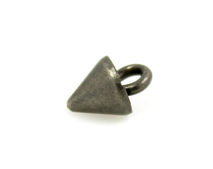 Metal Buttons - Cone Metal Shank Buttons in Gray Silver Color - 6mm - 7/32 inch - 6 pcs