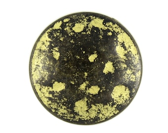 Metal Buttons - Gunmetal Yellow Metal Shank Buttons - 23mm - 7/8 inch - 6 pcs