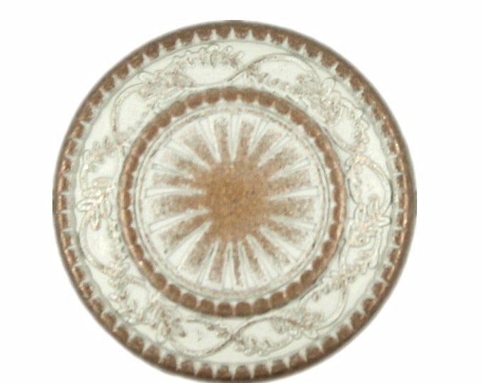 Metal Buttons - Vines Wheel Copper White Metal Shank Buttons - 17mm - 11/16 inch - 6 pcs