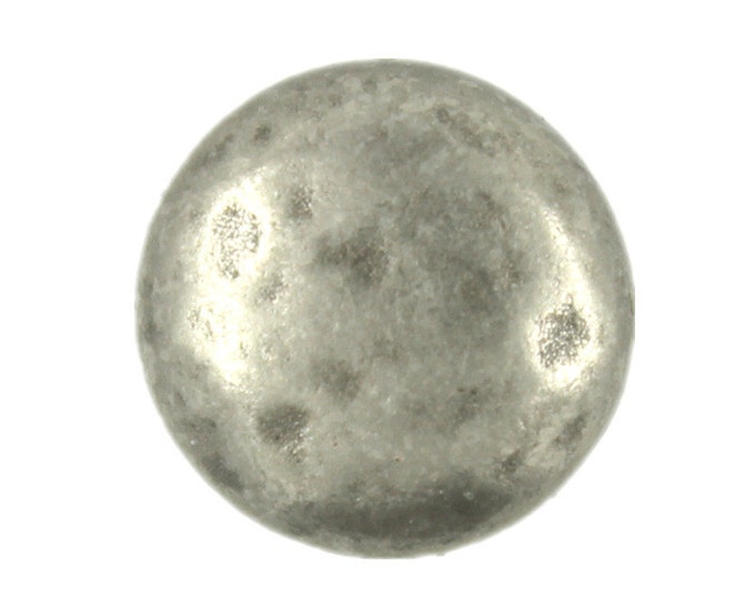Metal Buttons - Small Gray Silver Round Metal Shank Buttons - 10mm - 3/8 inch - 6 pcs