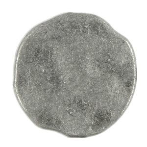 Metal Buttons - Irregular Retro Silver Color Metal Shank Buttons - 15mm - 5/8 inch - 6 pcs