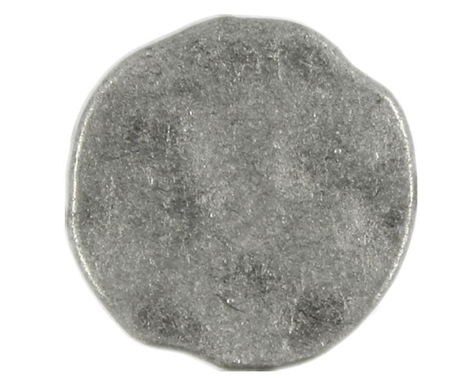 Metal Buttons - Irregular Retro Silver Color Metal Shank Buttons - 15mm - 5/8 inch - 6 pcs