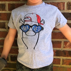 Infant Toddler Braves Mascot Shirt Crewneck, Kid&#39;s Baseball Shirt, Atlanta Braves, Atlanta Baseball, Chop On.