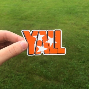 Tennessee Yall Sticker, Tennessee, Nashville, TN Vols, Tennessee Vols, Tri Star, Stanley Cup Sticker, Laptop Sticker.