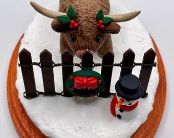 Polymer Clay Highland Cow
