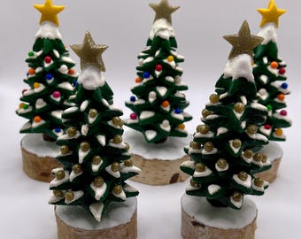 Polymer clay Christmas Trees