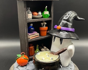 Handmade Polymer clay Wizard Ghost