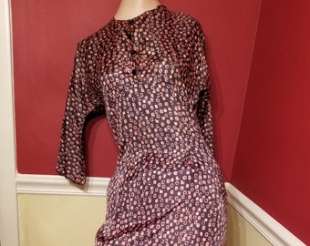 FREE SHIPPING 1940 Rayon Abstract Dress