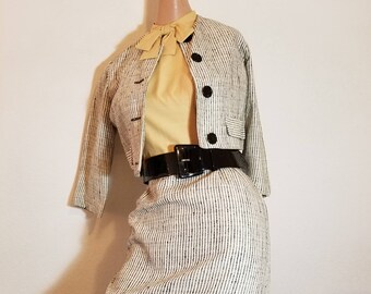 FREE SHIPPING 1950 Designer Dress and Jacket