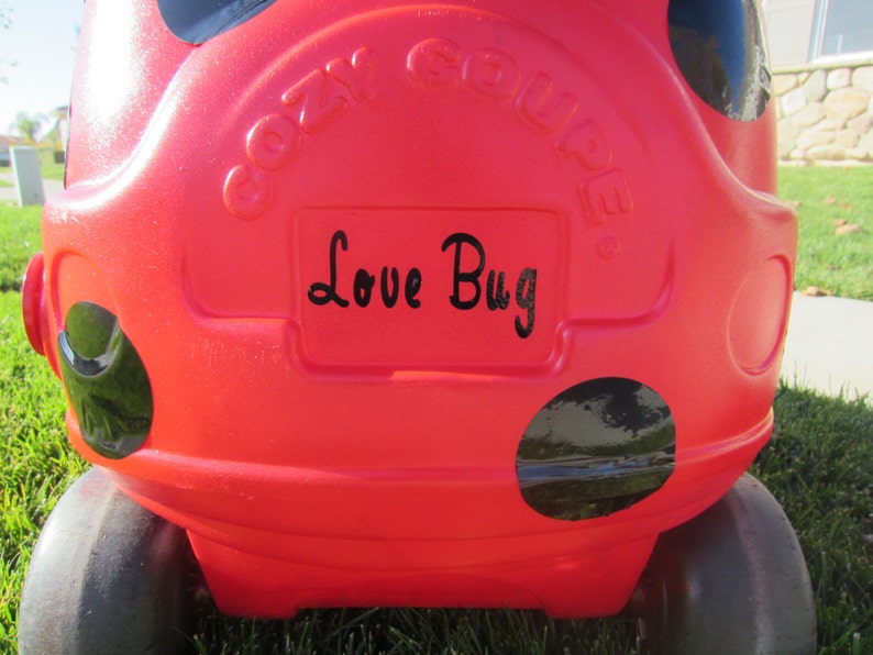 Ladybug Car Cozy Coupe Kit Vinyl Sticker and Tutorial Package Etsy