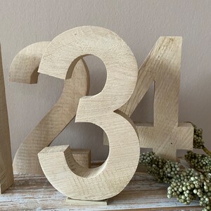Wooden numbers | number wood | table number | wedding | table decoration | wedding | wedding decoration
