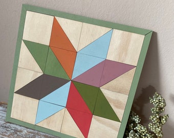 Holzbild Mosaik| Flurdekoration | Holzschild Mosaik | Holzdeko | Willkommensschild