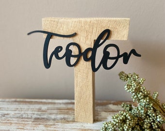 Letter with name | name tag | Wooden Letter Baby | baptism gift