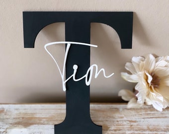 Buchstabe mit Namen | Holzbuchstabe | Türschild | Baby Geschenk | Taufe | Kinderzimmer | personalisierbar | wooden letter