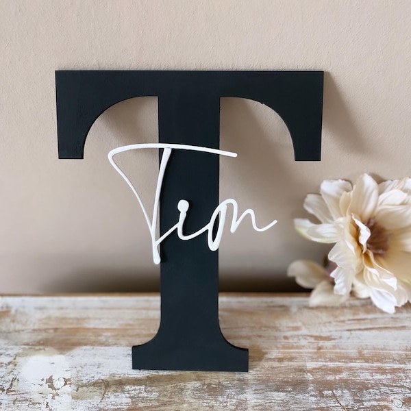 Buchstabe mit Namen | Holzbuchstabe | Türschild | Baby Geschenk | Taufe | Kinderzimmer | personalisierbar | wooden letter