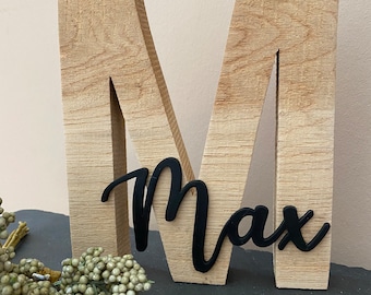 Letter with name | wooden letter | Nursery Decoration | baptism gift