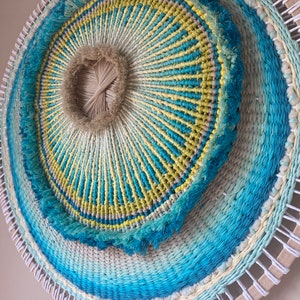 Wall object “Aruba” | woven | wall hanging | fibre art | macrame | woven art | weaving art | weaving frame