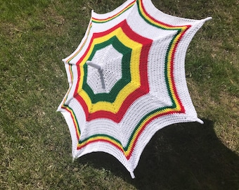 Rasta umbrella/Crochet handmade