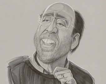 Nicolas Cage original drawing