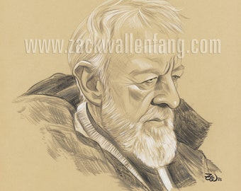 Alec Guinness Obi-Wan Kenobi original drawing