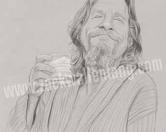 Jeff Bridges Big Lebowski original drawing