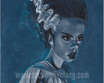 Elsa Lanchester original drawing