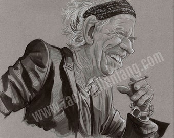 Keith Richards original drawing