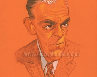 Boris Karloff original drawing