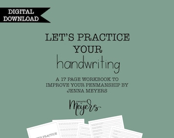 Handwriting/Penmanship DIGITAL DOWNLOAD (17 PAGES)