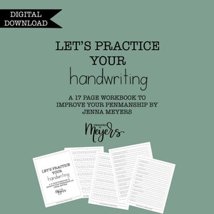 Handwriting/Penmanship DIGITAL DOWNLOAD (17 PAGES)