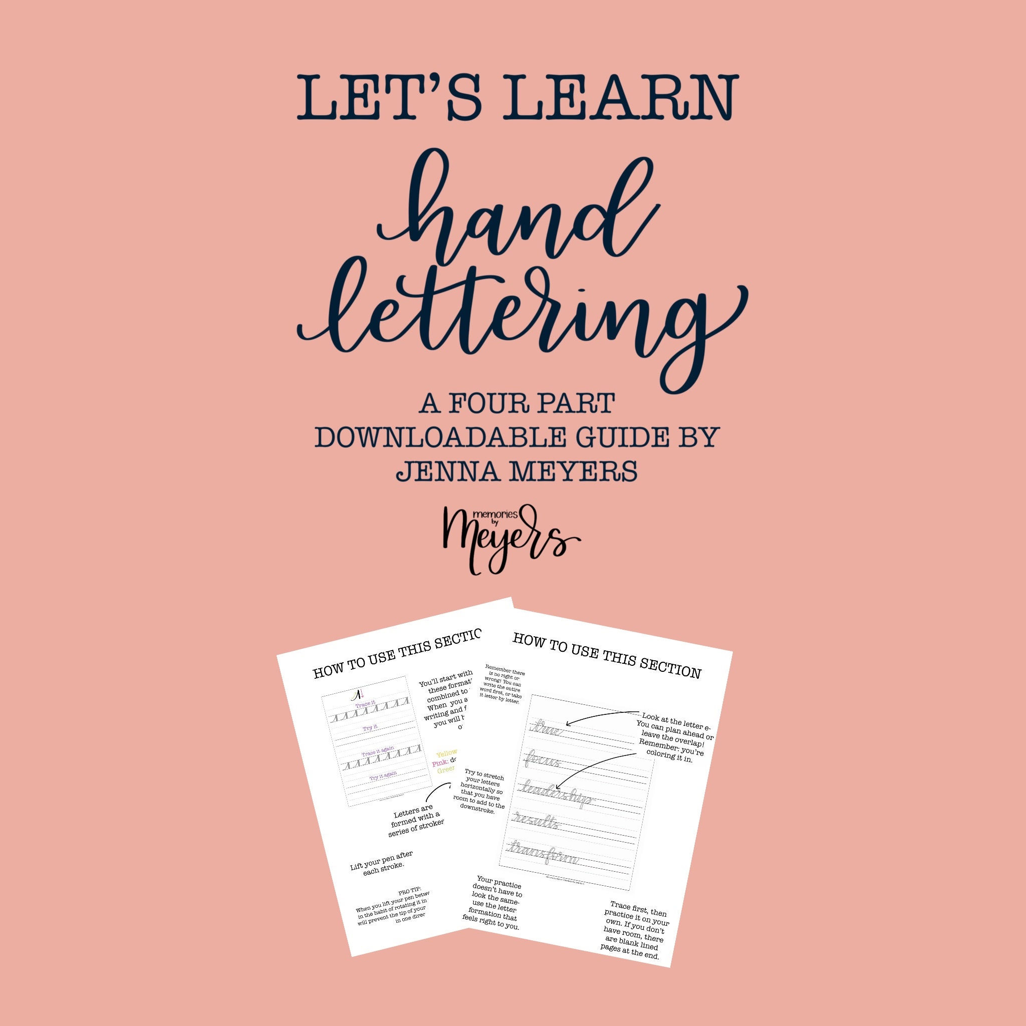 Hand Lettering DIGITAL DOWNLOAD 142 PAGES