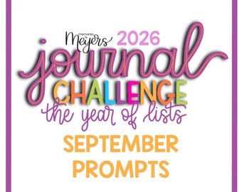 PDF SEPTEMBER PROMPTS: The Year of Lists 2026 Journal Challenge by @memoriesbymeyers
