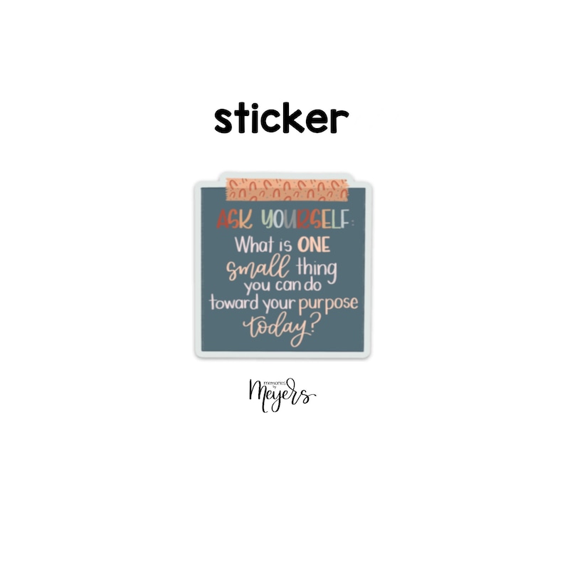 SINGLE STICKER | One Small Thing | Motivational Sticker | Inspirational ...