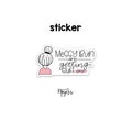 SINGLE STICKER | Messy Bun Image | Motivational Sticker | Inspirational Vinyl Decal
