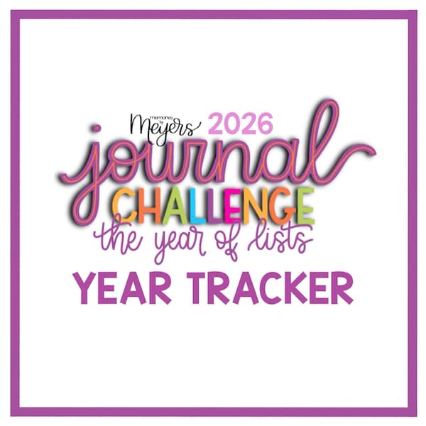 PDF ONLY TRACKER: The Year of Lists 2026 Journal Challenge by @memoriesbymeyers