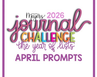 PDF APRIL PROMPTS: The Year of Lists 2026 Journal Challenge by @memoriesbymeyers