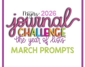 PDF MARCH PROMPTS: The Year of Lists 2026 Journal Challenge by @memoriesbymeyers