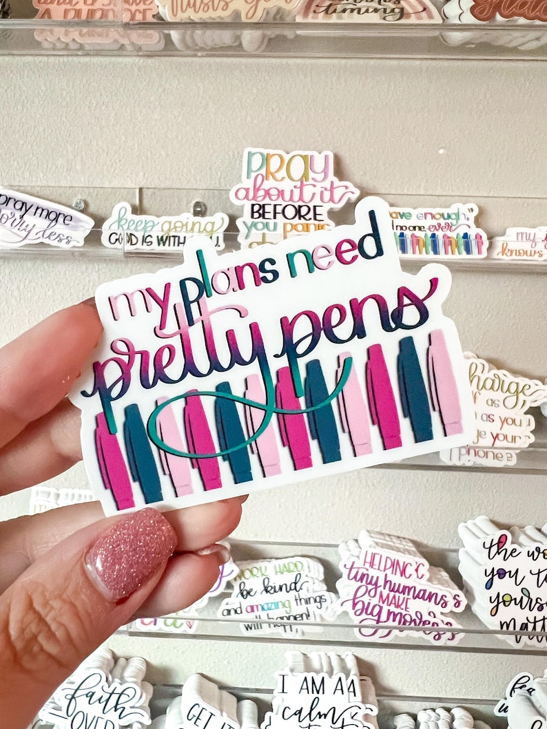 SINGLE STICKER | My Plans Need Pretty Pens | Hand-lettered Pen Lover ...