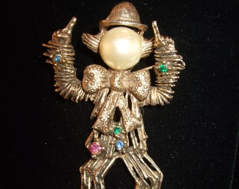 Adorable Vintage Clown Pin/Brooch