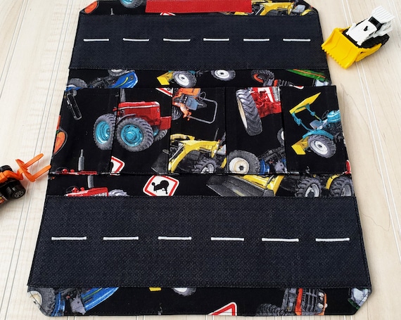 Toy Carrier with Road - Black Tractors Toy Wallet
