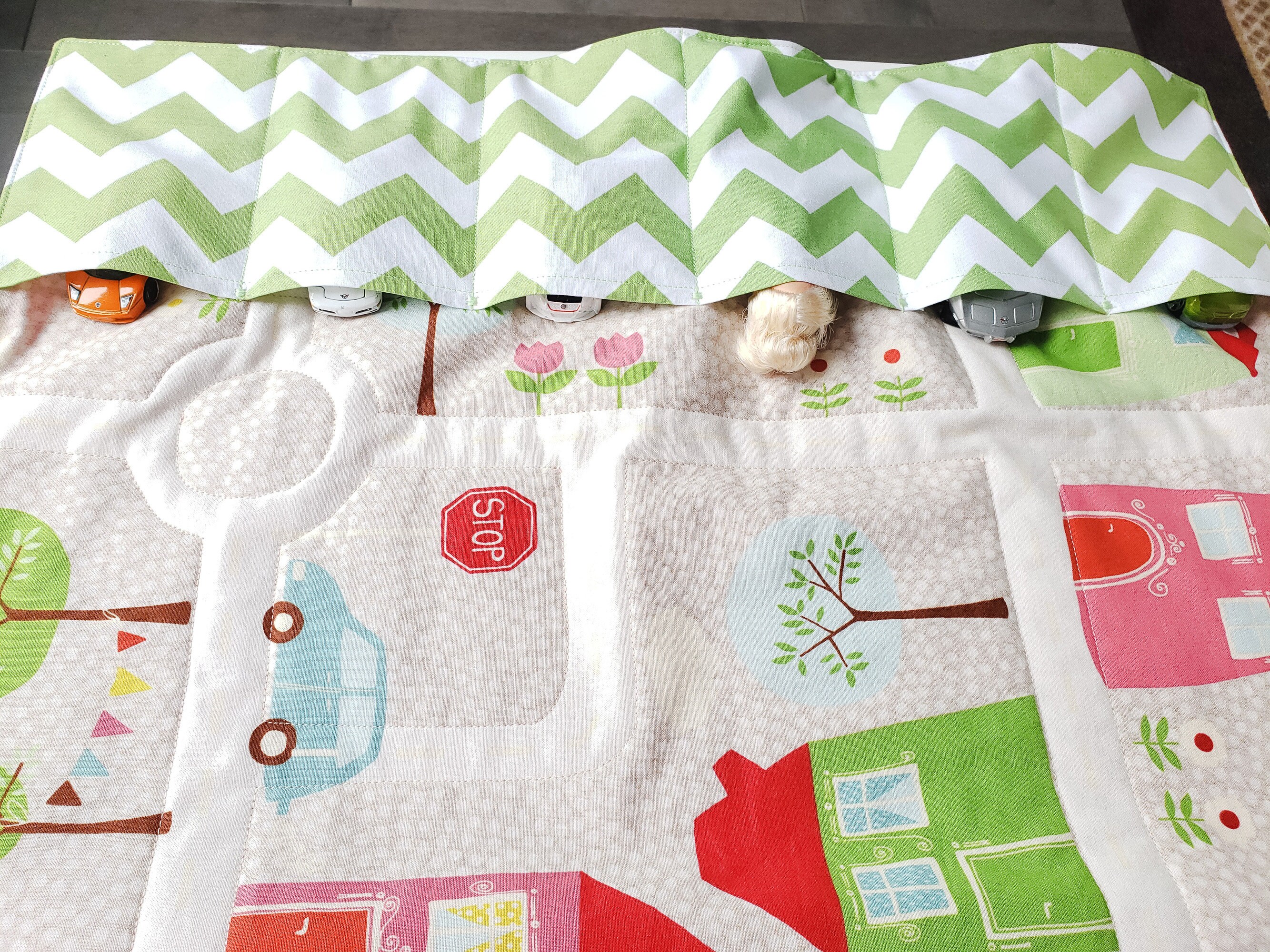 Town Road Play Mat Fold up Travel Road Activity Fabric Toy Etsy Singapore