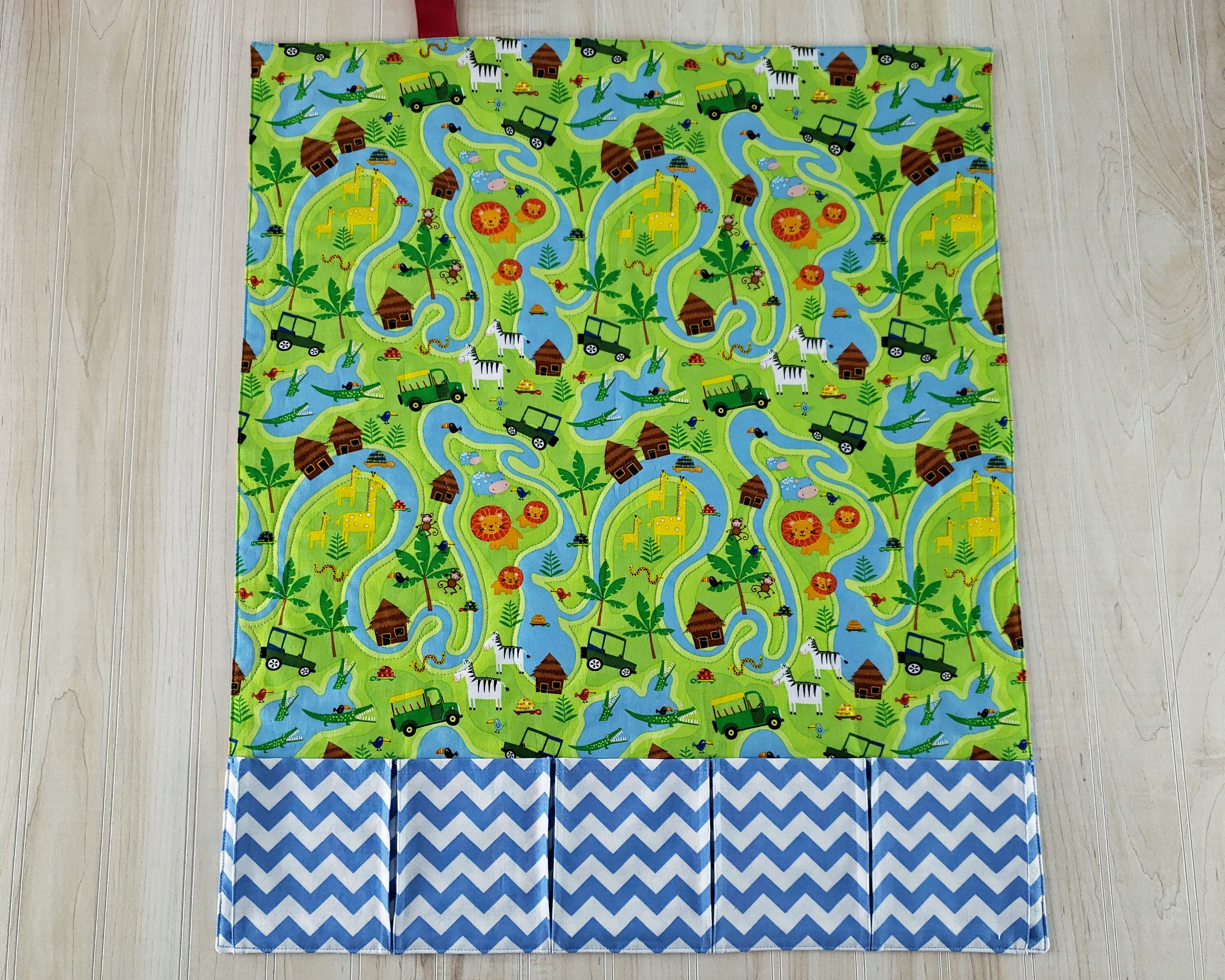 Safari Play Mat Fold Up Small Travel Play Mat Jungle Quilt