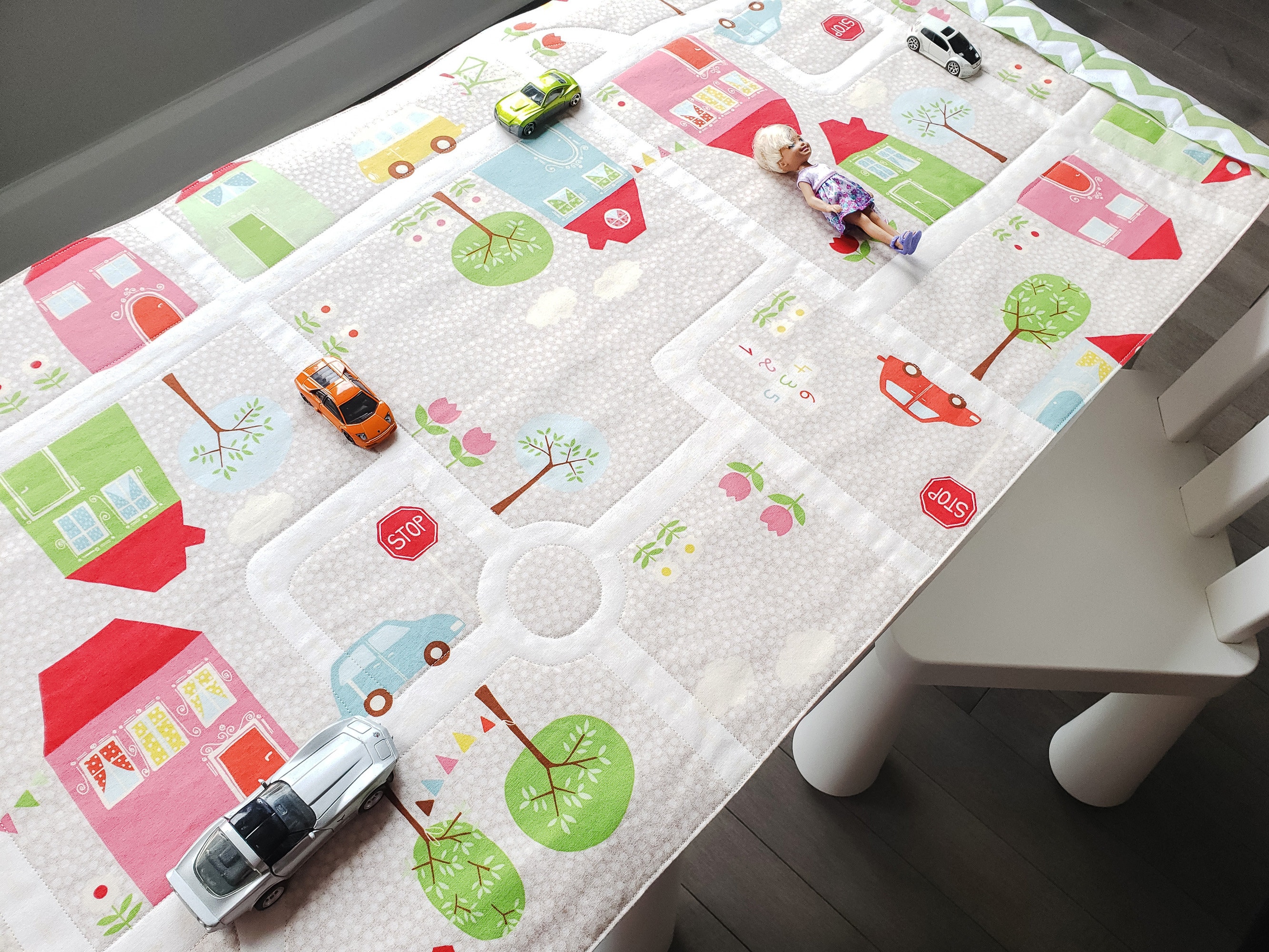 Town Road Play Mat Fold up Travel Road Activity Fabric Toy Etsy Singapore