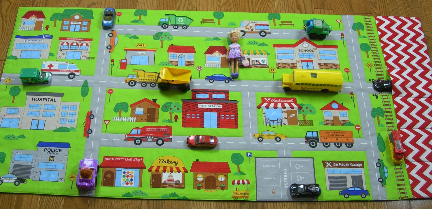 Road Play MatConnectable Play MatTown Play MatPlay Etsy