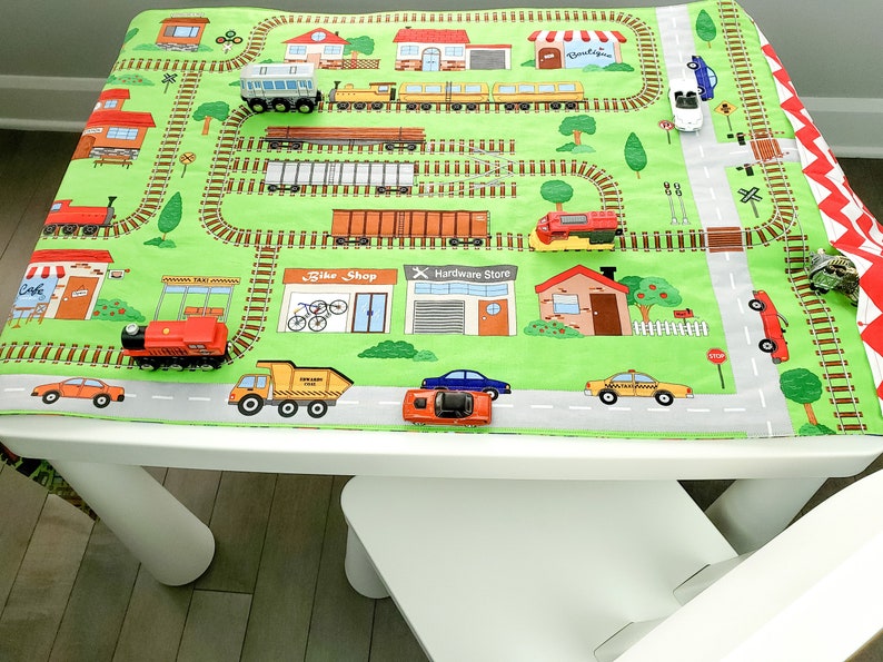 Train Play Mat-Connectable Fold Up Travel Train Quilt With | Etsy