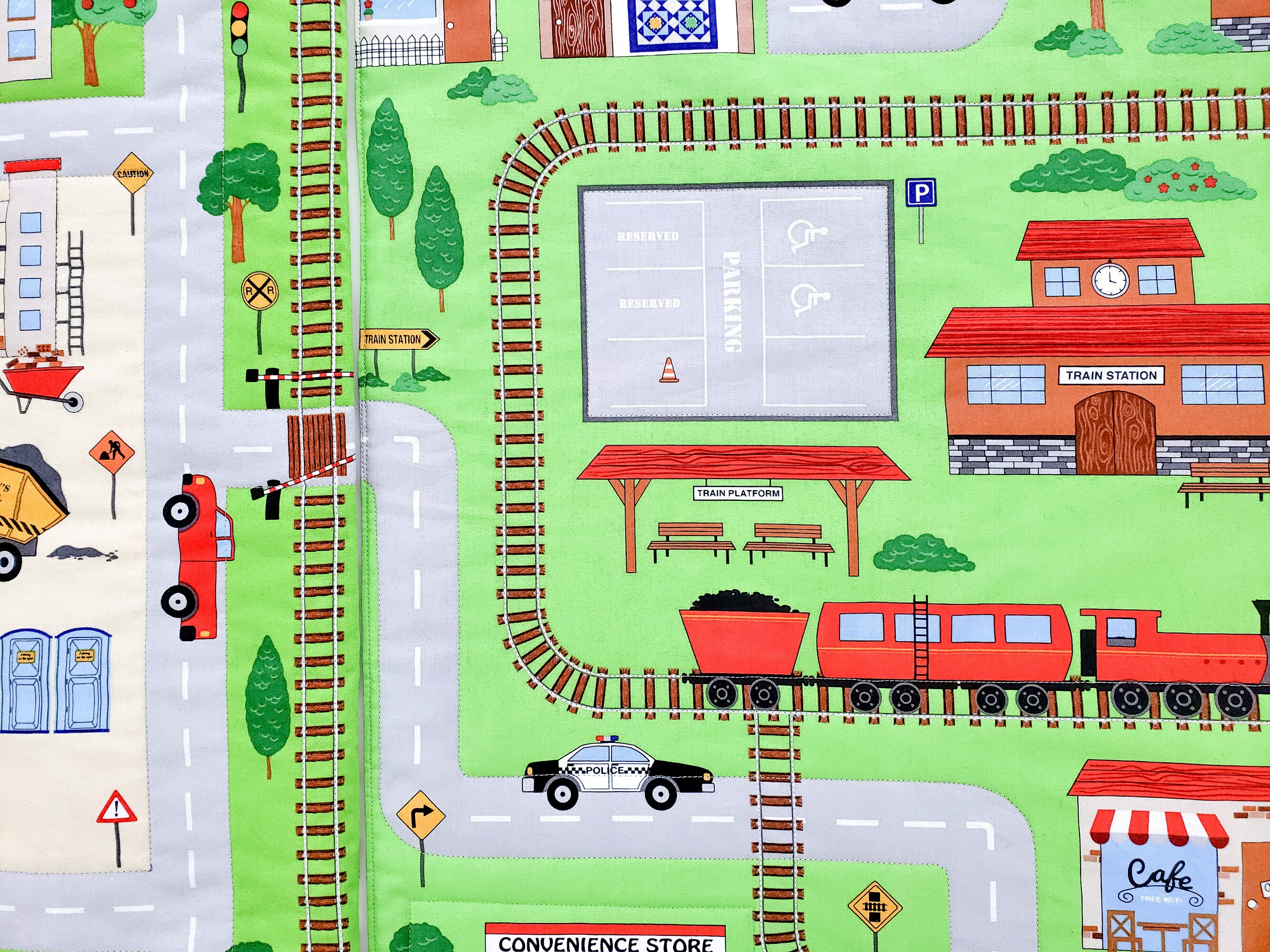 Train Play MatConnectable Fold Up Travel Train Quilt With Etsy
