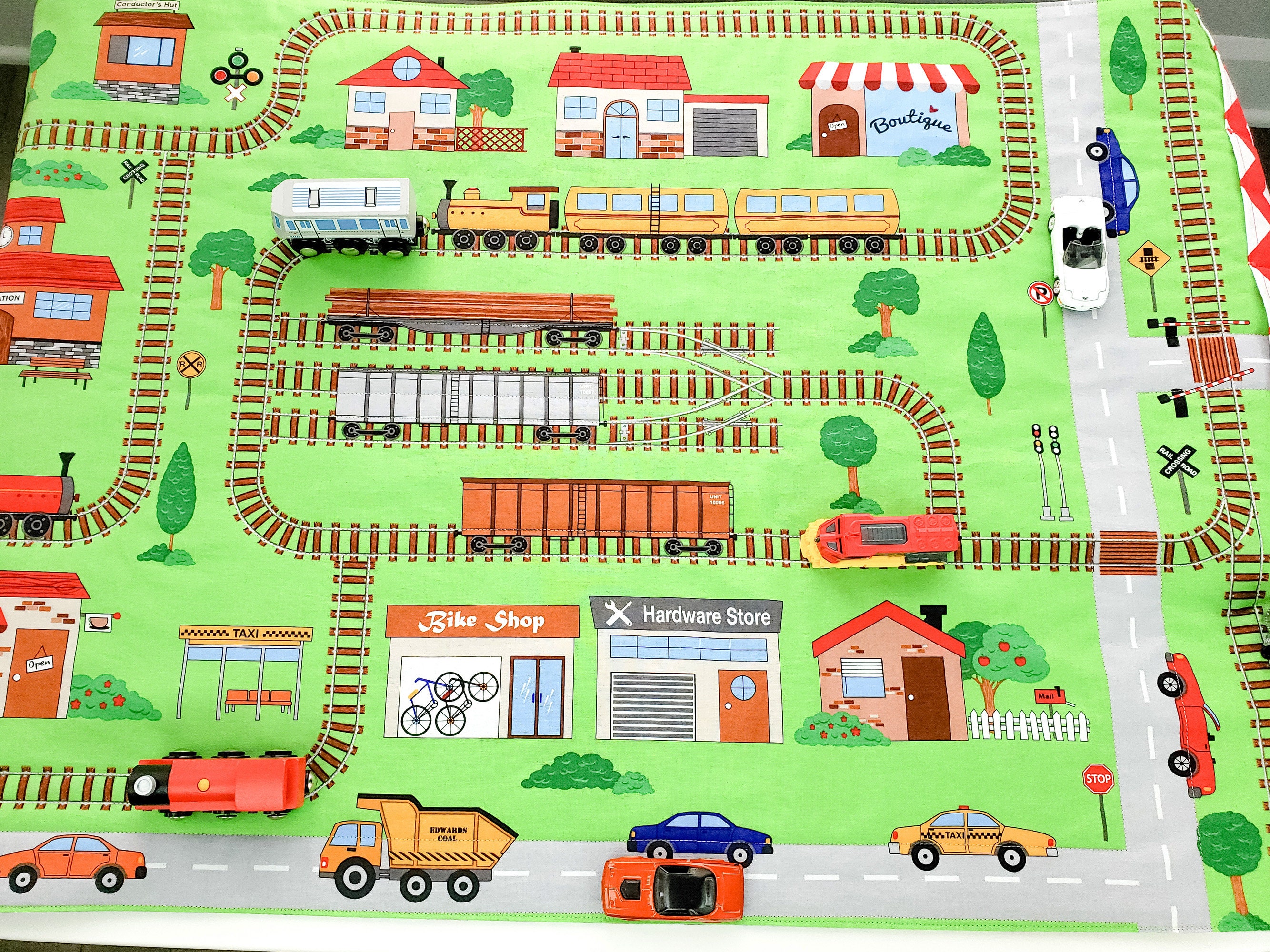 Train Play MatConnectable Fold Up Travel Train Quilt With Etsy